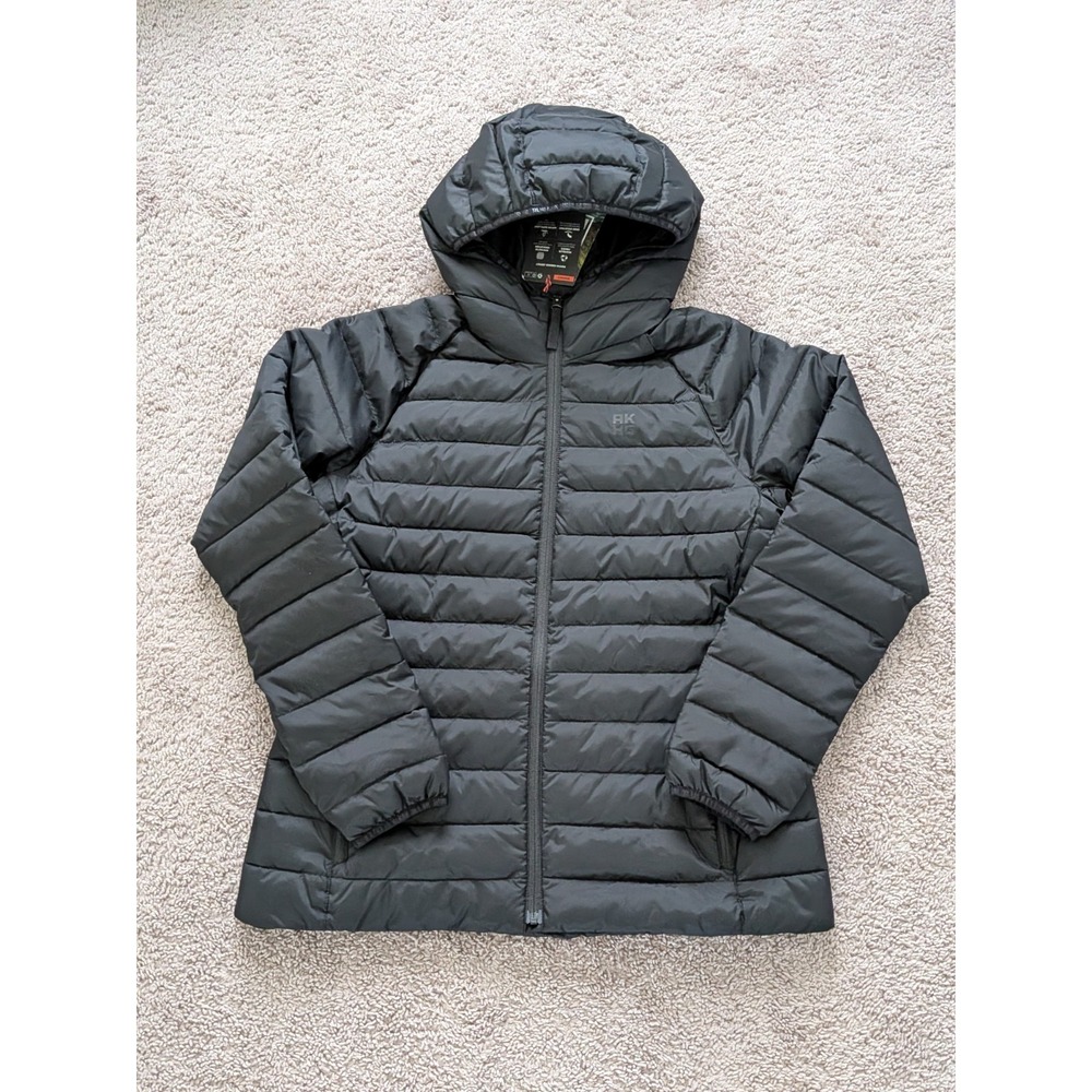 Duluth Trading Co Women's AKHG Puffin Hoodie Jacket Black Size Medium NWT Puffer
